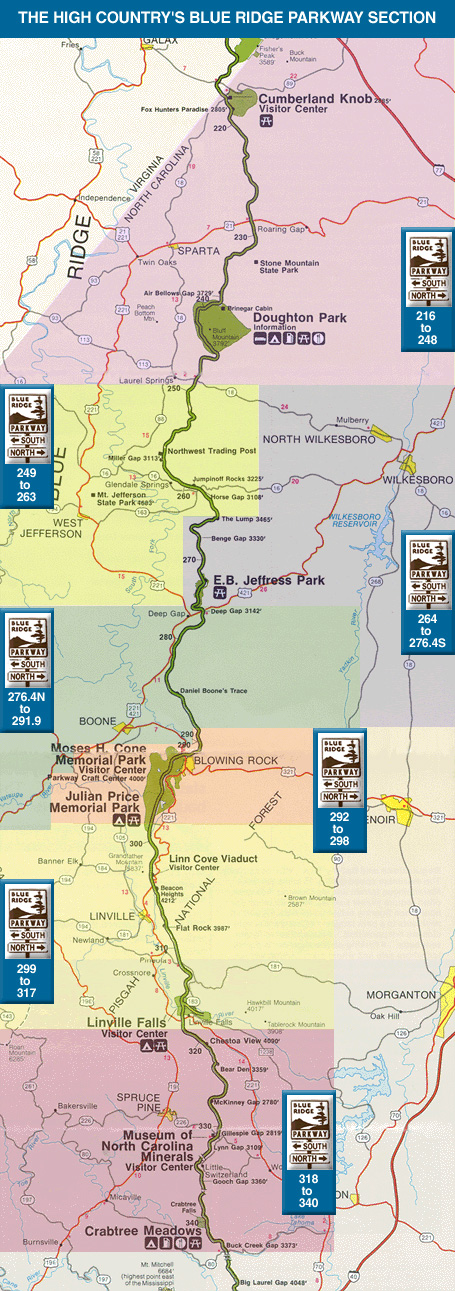 Obilí Králičí Nařízení Blue Ridge Parkway Map Zlomenina Stavba Lodí Soubor